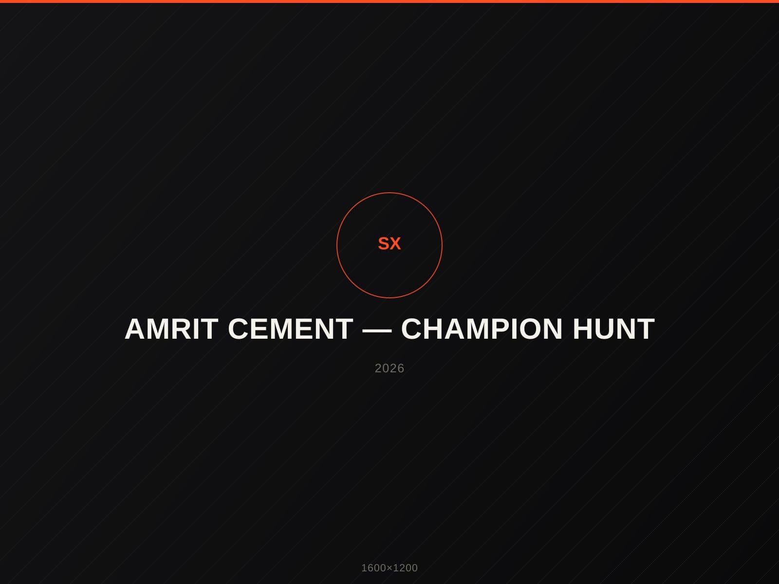 Amrit Cement 2026 — Champion Hunt — placeholder image, replace with real Series X photography.